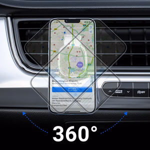Acefast D16 Magnētiskais auto gaisa ventilācijas stiprinājums - nav nepieciešams MagSafe - pelēks