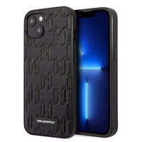 Viedtālruņa apvalks Karl Lagerfeld KLHCP13SMNMP1K iPhone 13 mini 5,4\" melns / melns Monogrāmas plāksne