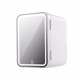 XO mini auto ledusskapis CZ015 balts ar LED spoguli