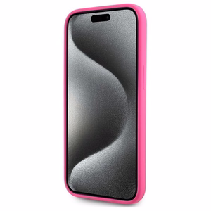 Karl Lagerfeld KLHMP15SSKHPPLF iPhone 15 6.1" fuksijas/fuksijas cietais apvalks Silikona Karl galvas apdruka MagSafe