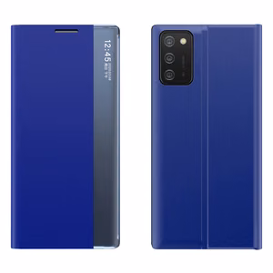 Viedtālruņa vāciņš Sleep Case Samsung Galaxy A03s (166.5) ar statīvu - zils