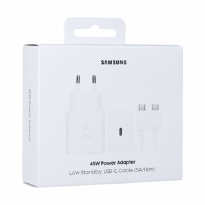Samsung EP-T4511XBEGEU 45W 4.05A 1x USB-C wall charger - white + USB-C cable