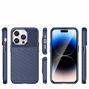 Thunder viedtālruņa apvalks iPhone 14 Pro Max zils bruņots apvalks