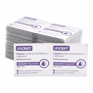 UniDem wet and dry cleaning wipes for LCD screens and glasses, 100 pcs. (50 + 50)