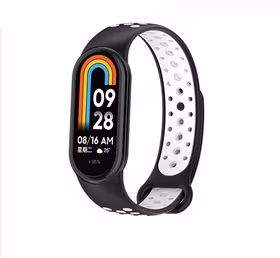 Beline Siksniņa Mi Band 9/8 design melns/balts