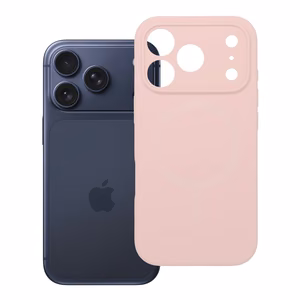 Viedtālruņa apvalks silikona 2 mm iPhone 17 Pro smilšrozā krāsā