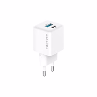 Forever TC-08-20AC GaN PD QC lādētājs 1x USB-C 1x USB 20W balts