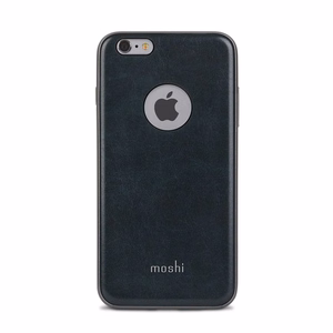 Moshi iGlaze Napa hibrīda vāciņš ar vegāniskās ādas aizmuguri iPhone 6s Plus / 6 Plus, “Midnight Blue” krāsā