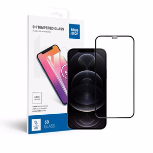 Aizsargstikls Blue Star - APP IPHONE 12 Pro Max 5D pilns pārklājums melns