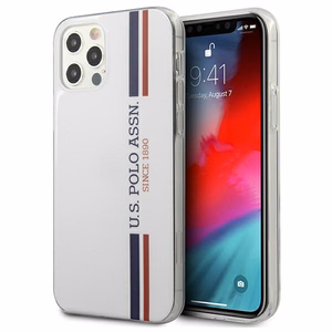 US Polo USHCP12LPCUSSWH Tricolor Collection vāciņš ierīcei iPhone 12 Pro Max 6.7", balts