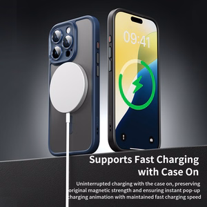 Rock Guard Touch Matte Series Magnētiskais viedtālruņa apvalks Iphone 16 Pro Max zils