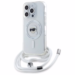 Karl Lagerfeld Crossbody IML Karl Head Magnētiskais viedtālruņa apvalks iPhone 16 Pro Max - caurspīdīgs