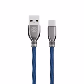 Forever Tornado kabelis USB - USB-C 1,0 m 3A tumši zils