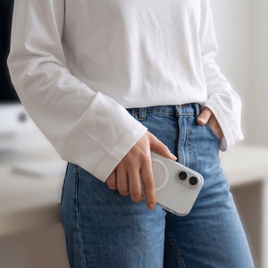 Tech-Protect MagZero MagSafe maciņš iPhone 17, matēti balts