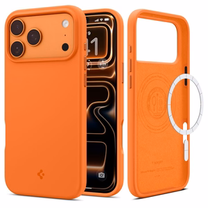 Spigen Silicone Fit Mag MagSafe чехол iPhone 17 Pro Max - оранжевый
