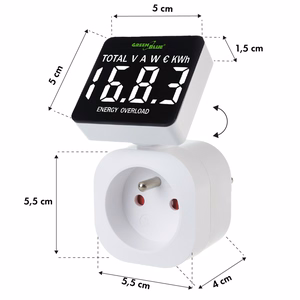 GreenBlue energy meter, wattmeter, 16A, max. 3680W, sub-memory, GB620 E