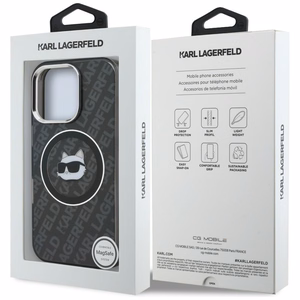 Karl Lagerfeld IML Choupette Head Logo MagSafe Case for iPhone 16 Pro - Black