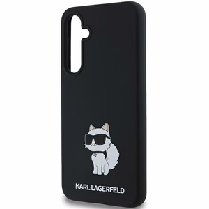 Силиконовый чехол Karl Lagerfeld Choupette для Samsung Galaxy A35 - чёрный