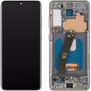 LCD ekrāns Samsung G981F/G980F S20 ar skārienekrānu un rāmi Cosmic Grey oriģināls (saliktais service pack)