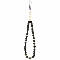 GUESS viedtālruņa apvalks IPHONE 17 Pro, saderīgs ar MagSafe GUHMP17LP4TSDPPSK (4G PU ar siksniņu un trīsstūra logotipu), melns