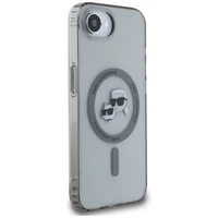 Karl Lagerfeld IML metāla Karl & Choupette galvu Magnētiskais viedtālruņa apvalks iPhone 16e - melns