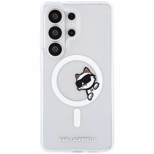Karl Lagerfeld maciņš Magnetic IML Peekaboo Choupette priekš Samsung Galaxy S26 Ultra caurspīdīgs