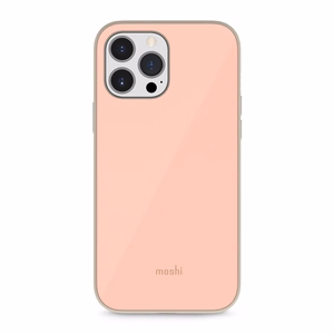 Moshi iGlaze augstākās klases hibrīda vāciņš ierīcei iPhone 13 Pro Max, ar SnapTo sistēmu, “Dahlia Pink” krāsā
