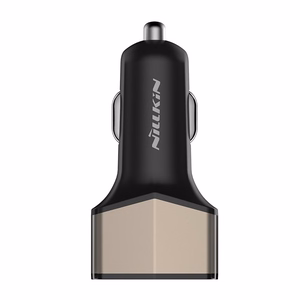 Nillkin Celerity 32 W automašīnas lādētājs ar 2 USB-A un 1 USB-C pieslēgvietu, zelta krāsā
