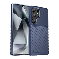 Thunder viedtālruņa apvalks Samsung Galaxy S25 Ultra silikona bruņots apvalks - zils