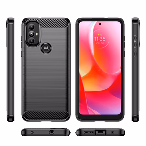 Carbon Case гибкий чехол Motorola Moto G Power 2022 чёрный