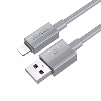 Kabelis USB-A uz Lightning Hoco 2,4A 1 m X107 pelēks