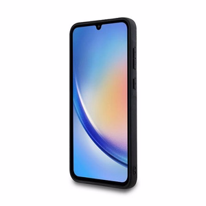 Guess 4G Big Metal Logo viedtālruņa apvalks Samsung Galaxy A35 - brūns