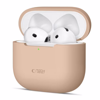 Tech-Protect silikona apvalks Apple AirPods 4 austiņām - bēšs
