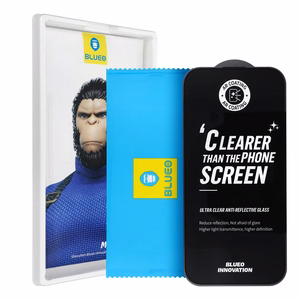 5D Mr. Monkey Glass aizsargstikls ierīcei Apple iPhone 18 Pro, Strong Premium Ultra Clear AR, krāsa – melna
