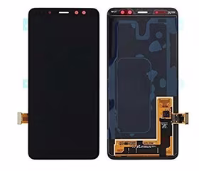 LCD screen Samsung A530 A8 (2018) ar touch screen Melns original (service pack)