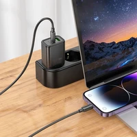 Lādētājs viedtālrunim Hoco USB A + USB C QC3.0 PD 3A 20W + kabelis USB C uz Lightning N61 melns