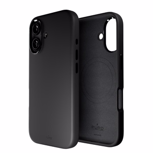 Puro Icon Mag Pro Magnētiskais Silikona viedtālruņa apvalks iPhone 16 - Melna