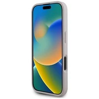 Guess Grained Roses Big 4G Logo viedtālruņa apvalks iPhone 16 - violets