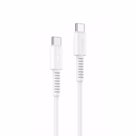 YESIDO KABELIS CA154 PD 60W TYPE-C/TYPE-C 1M PVC 3A balts