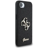 Guess Fixed Glitter Big 4G viedtālruņa apvalks iPhone 16e - melns
