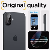Spigen Optik GLAS.TR kameras aizsargs 2-PACK iPhone 16 / 16 PLUS - melna