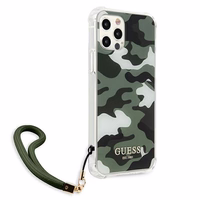 Guess GUHCP12MKSARKA iPhone 12/12 Pro 6.1" zaļš/haki cietais apvalks Camo kolekcija