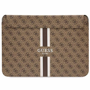 Guess 4G Printed Stripes apvalks 16" klēpjdatoram - brūns