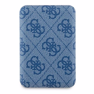 Guess беспроводной внешний аккумулятор 15W GUPB5FP4EMGB 5000mAh синий/синий 4G Leather Metal Logo MagSafe