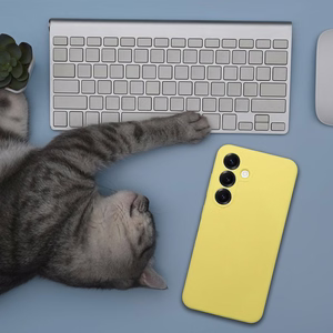 Maciņš Samsung A27 5G, silikona 2mm (kameras aizsardzība), citrona krāsā