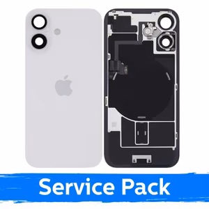 Aizmugurējais vāciņš, kas piemērots Apple iPhone 16 / Balts / (Service Pack)