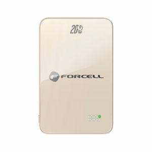 Portatīvais lādētājs saderīgs ar MagSafe Forcell F-Energy SuperSlim F5K8 QC4.0 PD3.0 15W 5000 mAh titāna dykuma krāsa