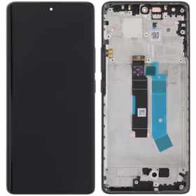 LCD screen Xiaomi Redmi Note 14 Pro 4G ar touch screen ar frame Melns OLED