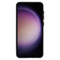 Ādas 3D viedtālruņa apvalks Samsung Galaxy S23 Plus dizains 1 melns