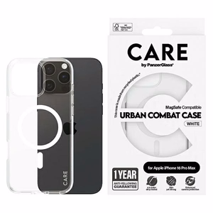 CARE by PanzerGlass Flagmanis viedtālruņa apvalks iPhone 16 Pro Max 6.9" balts/balts Magnētiskais 1340